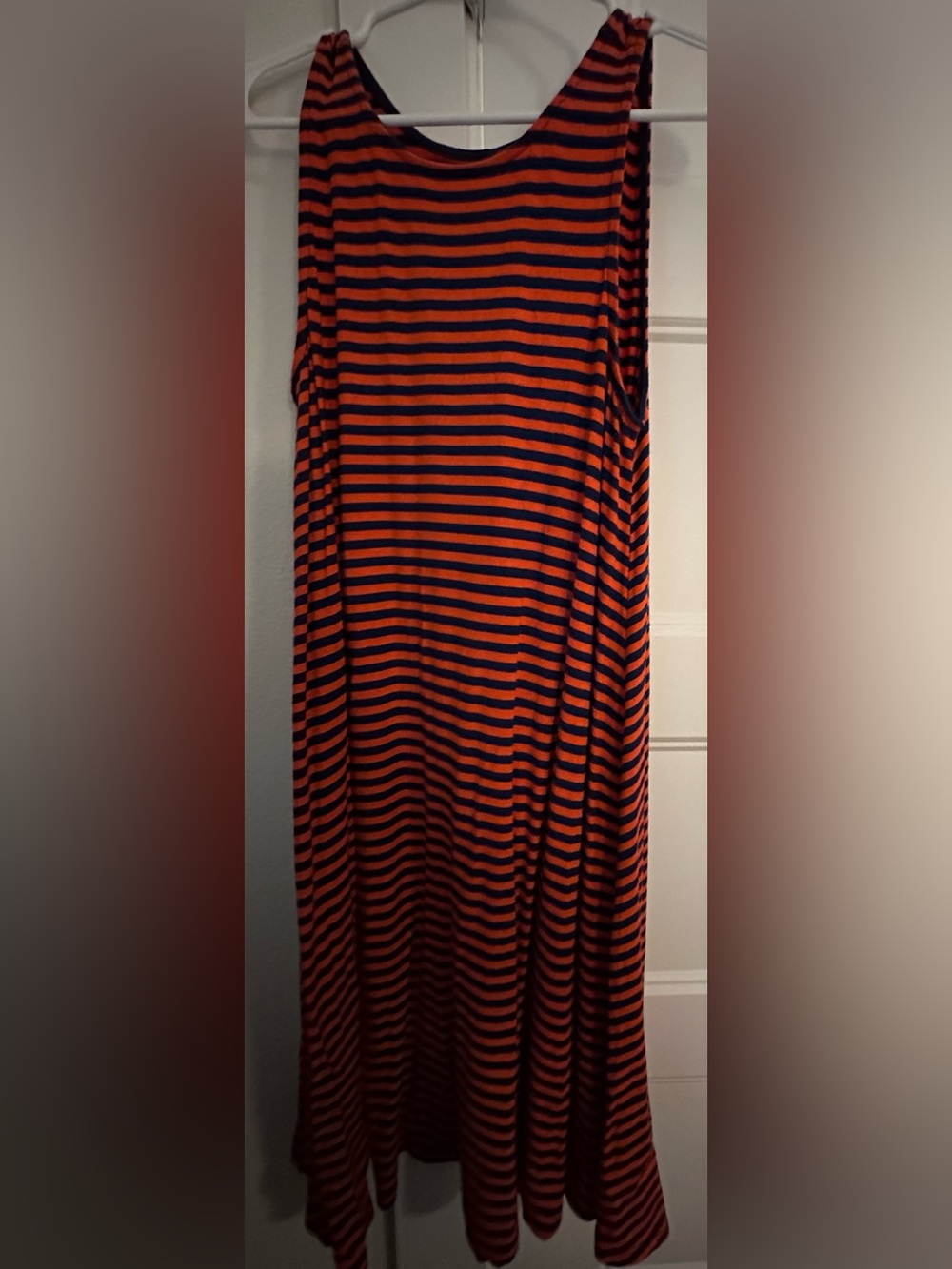 Old Navy Striped Sleeveless Dress - Orange & Black